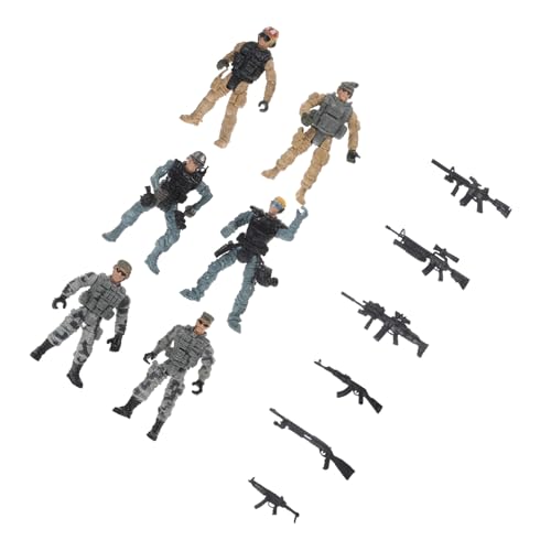 Abaodam 1Satz Mini Soldaten Figuren Modelle Militärspielzeug für Szenenlayout Langlebige Kunststoffminiaturen für Schulprojekte und Miniatur Abaodam 1Satz Mini Soldaten Figuren Modelle Militärspielzeug für Szenenlayout Langlebige Kunststoffminiaturen für Schulprojekte und Miniatur von Abaodam