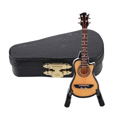 Abaodam 1Satz Miniatur Gitarrenmodell aus Gitarren Dekoration für Mikrolandschaften mit Ständer und Box für Valentinstag und Feiertage von Abaodam