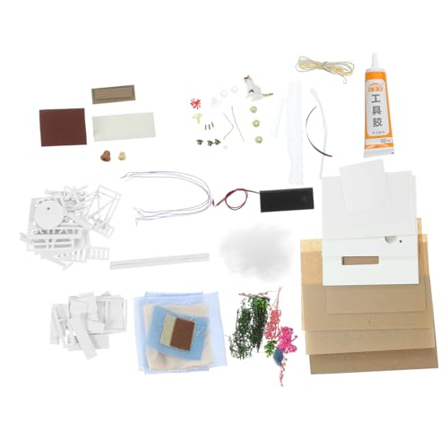 Abaodam 1Satz Miniaturhaus DIY Bausatz Für Handgemachtes Dekorationsspielzeug Puzzle Modell Mit Liebevollen Details Für Kreative Bauprojekte von Abaodam