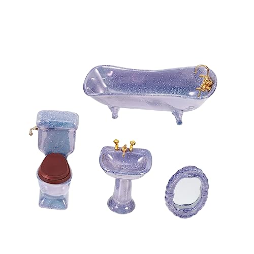 Abaodam 1Satz Miniaturmöbel Keramik Badezimmer Zubehör für Puppenhaus Badezimmer Modell mit Freistehender Badewanne Kleines Hausdekor Abaodam 1Satz Miniaturmöbel Keramik Badezimmer Zubehör für Puppenhaus Badezimmer Modell mit Freistehender Badewanne Kleines Hausdekor von Abaodam