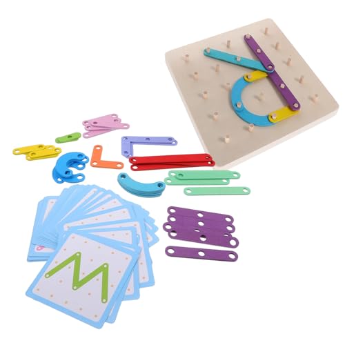 Abaodam 1Satz Montessori Alphabet Puzzle Zahlenblock für Feinmotorik Lernspielzeug für Holzpuzzle Kognitiven Fähigkeiten und Hand Auge Koordination von Abaodam