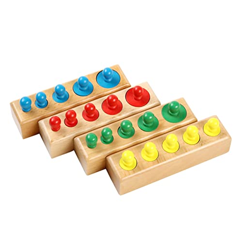 Abaodam 1Satz Montessori Holzspielzeug Farbige Zylinder für Kognitive Entwicklung Motorikspielzeug Hand Auge Koordination und Kreativität Abaodam 1Satz Montessori Holzspielzeug Farbige Zylinder für Kognitive Entwicklung Motorikspielzeug Hand Auge Koordination und Kreativität von Abaodam