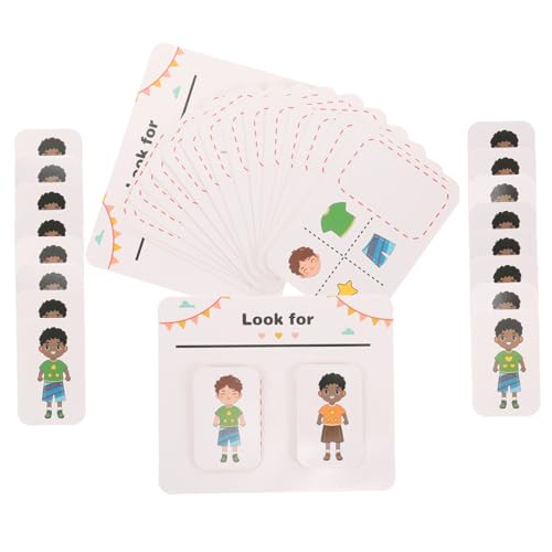 Abaodam 1Satz Montessori Kartenspiel für Beobachtungsfähigkeiten Trainieren mit Umgekehrtem Pädagogisches für Vorschulkinder Kreatives Lernspielzeug zur Problemlösung von Abaodam