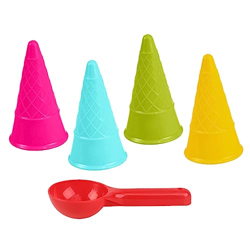 Abaodam 1Satz Sandspielzeug Für Teiliges Mit Bunten Eiscreme Formen Strandlöffel Für Garten Und Strandaktivitäten Fördert Kreativität Und Koordination von Abaodam