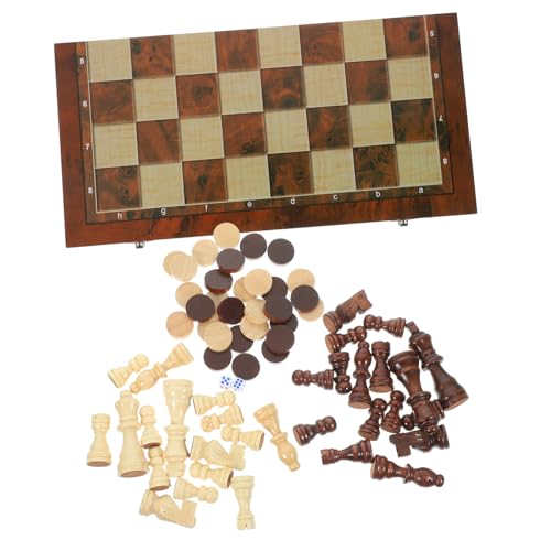 Abaodam 1Satz Schachspiel und Dame Multifunktionales Schachbrett für Erwachsene Leicht für Zuhause Schule und Unterwegs von Abaodam