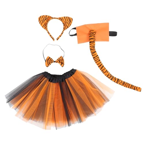 Abaodam 1Satz Tiger Cosplay für Teiliges Zubehör mit Tigerohren Fliege und Rock für Halloween Karneval Kostümparty und Tanzaufführungen Weiches Bequemes Material Abaodam 1Satz Tiger Cosplay für Teiliges Zubehör mit Tigerohren Fliege und Rock für Halloween Karneval Kostümparty und Tanzaufführungen Weiches Bequemes Material von Abaodam