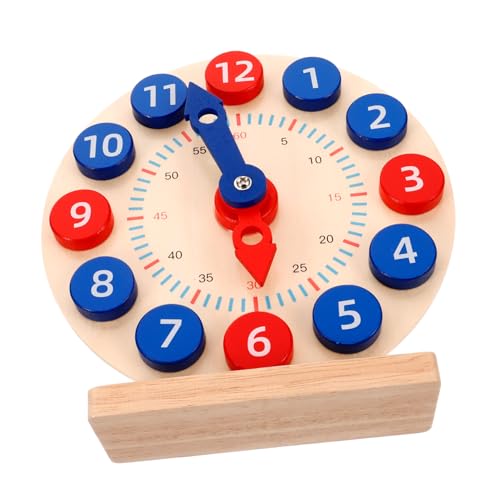 Abaodam 1Satz Uhr für Lernen Bildungsuhrmodell aus Holz Pädagogisches zur Zeitwahrnehmung Fördert Kognitive Fähigkeiten und Kreative Entwicklung für Kindergarten Abaodam 1Satz Uhr für Lernen Bildungsuhrmodell aus Holz Pädagogisches zur Zeitwahrnehmung Fördert Kognitive Fähigkeiten und Kreative Entwicklung für Kindergarten von Abaodam