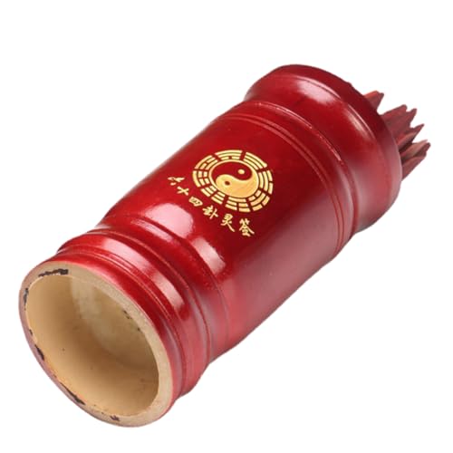 Abaodam 1Satz Vintage Chinesische Glücksstäbchen Wahrsageres mit Holzschale für Zuhause und Büro für Familienversammlungen und Entspannende von Abaodam