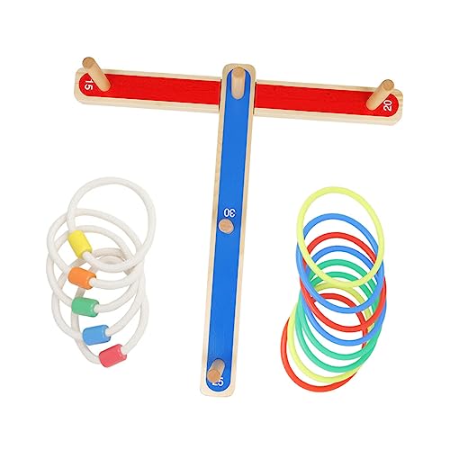 Abaodam 1Satz Wurfring Spielset für Holzspielzeug Motorik und Koordination für Drinnen und Draußen Perfektes für Jungen von Abaodam