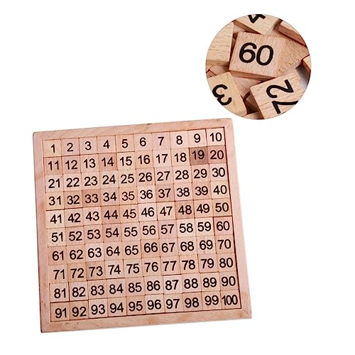 Abaodam 1Satz Zahlenrätsel Holzspielzeug für Kleinkinder Sortierspiel für Frühkindliche Bildung Sicheres und Langlebiges Lernspielzeug mit Glatter Oberfläche für Spaß von Abaodam