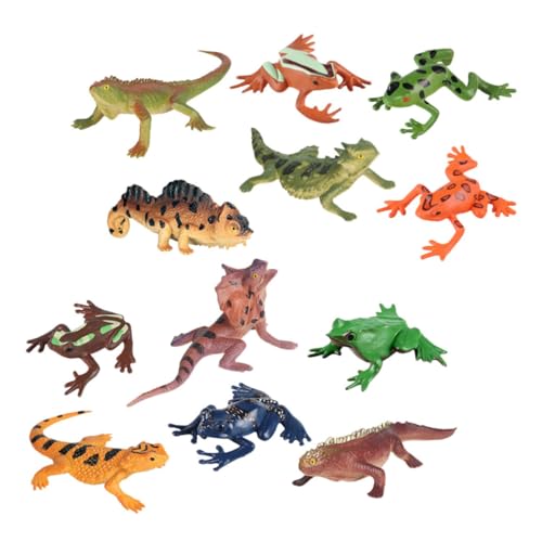 Abaodam Tiermodell-spielzeugset Für Jungen Und Mädchen Tierspielzeug-Simulation Tiermodell 12-teilig Tierspielzeug Aus Kunststoff Lernspielzeug Für Kinder von Abaodam