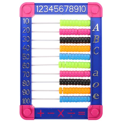 Abaodam Pädagogischer Abakus Für Kinder 10-reihiges Mathematik-lernspielzeug Frühlernwerkzeug Zählen Zufällige Farbe von Abaodam