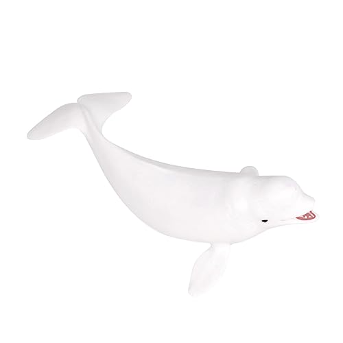 Abaodam 1Stk Beluga-Modell Tierspielzeug Vogelkäfig-Papageien Mixer- Vogelnest basteln Rave- Narwal- Meerestier Modell des weißen Wals Meerestiermodell von Abaodam
