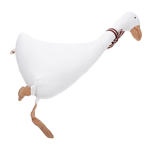 Abaodam 1Stk Gans Puppe Puppen kinderpuppe Beruhigungspuppe Dolls kleine Puppen Schwan Puppe Plüsch interessante Gänsepuppe Gans beruhigende Puppe PP Baumwolle Weiß von Abaodam