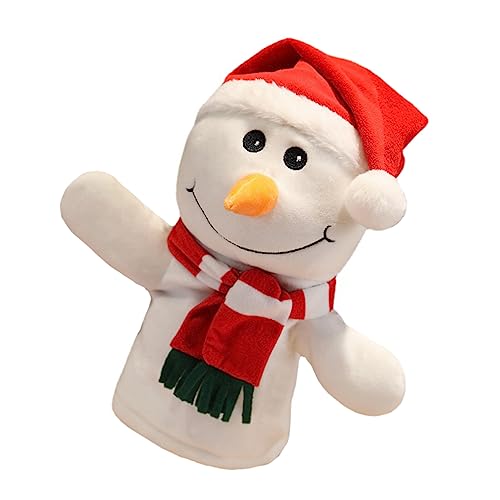 Abaodam 1Stk Santa Handpuppe interaktives Puppen Weihnachten Handpuppe für weihnachtsdeco Fingerpuppe für Fingerpuppe PP Baumwolle Weiß von Abaodam