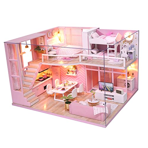 Abaodam 1Stück DIY Miniaturhaus für Kreatives für Fantasievolles Rollenspiel Einfach zu Montierendes DIY für Ganze Familie für Kreative Aktivitäten und Gemeinsames von Abaodam