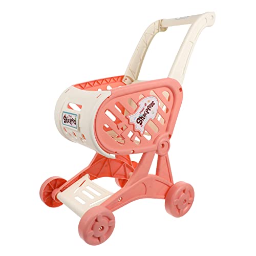 Abaodam 1stück Junge Mädchen Spielzeug Einkaufswagen Simulierter Supermarktwagen Für Kleine Junge Mädchen Mit Spielnahrungs Für Rollenspiele Und Kreative Aktivitäten von Abaodam