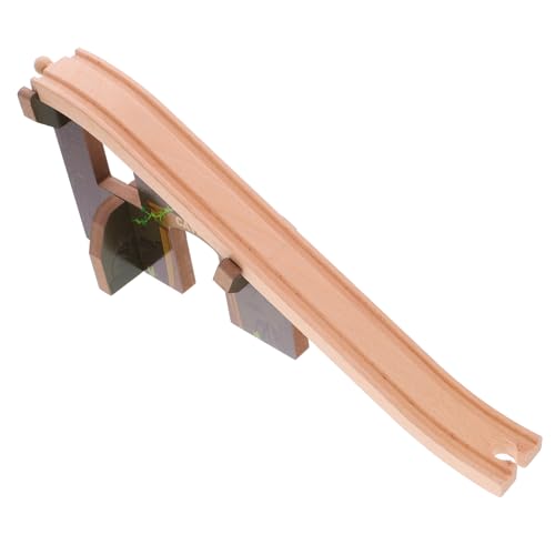 Abaodam 1Stück Holzeisenbahn Brückengleis aus Robustem Holz für Zug Szenen Langlebiges und Sicheres für Kreative Spielstunden mit Holzschienen von Abaodam