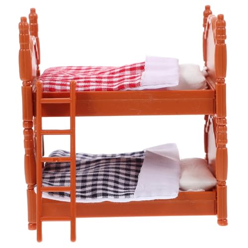 Abaodam 1Stück Mini Etagenbett Für Puppenhäuser Kreatives Langlebiges Mini Möbel Im Doppelbett Design Für Mini Landschaften Und Für Sammler von Abaodam