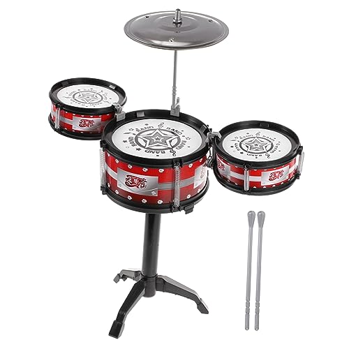 Abaodam 1Stück Mini Schlagzeugset für TLG Percussion Set Rot für Musikalische Bildung Sicher und Langlebig für Musikunterricht und Kreative von Jungen von Abaodam