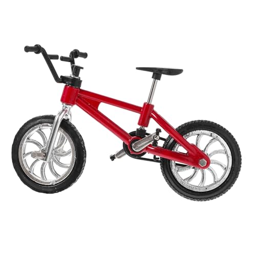 Abaodam 1 Stück Fahrradmodell-Spielzeug Für Jungen Und Mädchen Rot Handgefertigt Simulationsfahrrad-Miniatur Für Innen- Und Außendekoration von Abaodam