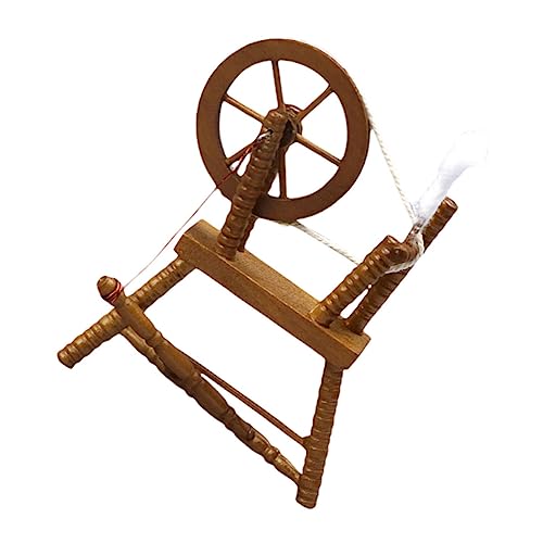 Abaodam 1stk Vintage Spinnrad Ornament Puppe Gummiballmaschine Mikro Cool Modell Bausatz Knöpfe Spindel Retro Drohne Möbel Und Accessoires Zubehör Kommode Modern Gadgets Tür Hölzern von Abaodam