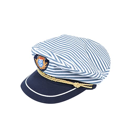 Abaodam 1stück Kapitänsmütze Blau Gestreift Verstellbare Schiffscrew-hut Für Erwachsene Cosplay Und Freizeit Unisex Für Kostüme Und Anlässe Abaodam 1stück Kapitänsmütze Blau Gestreift Verstellbare Schiffscrew-hut Für Erwachsene Cosplay Und Freizeit Unisex Für Kostüme Und Anlässe von Abaodam