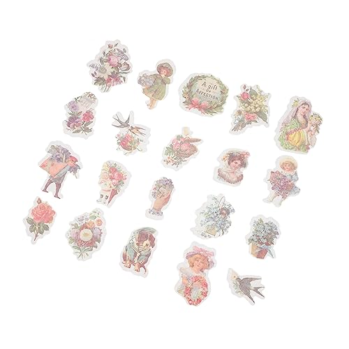 Abaodam Vintage Sticker Pack - 2 Boxen Mit Planeraufklebern Scrapbook-aufklebern Mit Natürlichen Mustern von Abaodam