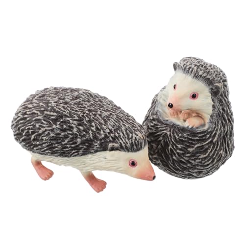 Abaodam 2 Kleine Igelfiguren: Miniatur-Igel Aus Kunststoff – Tiermodelle Für Waldpartys – Mikro-landschaftstierfiguren – DIY-feengarten-Ornament von Abaodam
