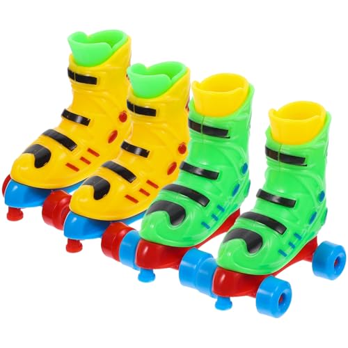 Abaodam 2 Paar Finger Skate Set Bunte Finger Rollschuhe für Lehrreiches Fingerflexibilität und Stressabbau Robustes Kunststoffmaterial für Unterwegs Zufällige Farbe Zufällige Farbe von Abaodam
