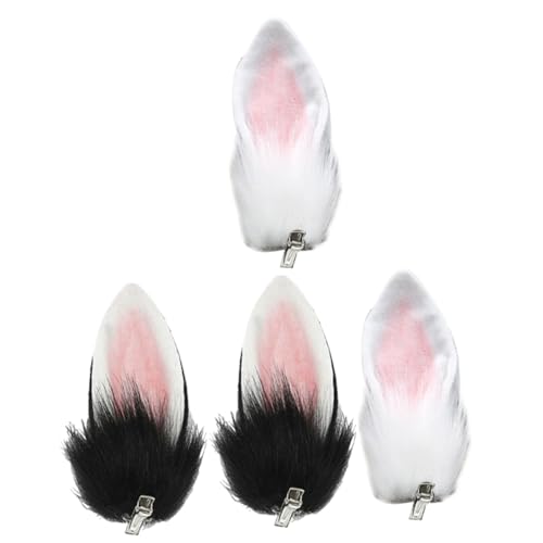 Abaodam 2 Pairs Plüsch Ohr Kopfschmuck Cosplay Party Requisiten Für Jungen Und Mädchen Ohr Haarnadel Headwear Set Abaodam 2 Pairs Plüsch Ohr Kopfschmuck Cosplay Party Requisiten Für Jungen Und Mädchen Ohr Haarnadel Headwear Set von Abaodam