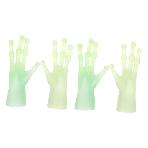 Abaodam 2 Paare Alien Hände Handschuhe Erwachsener kinderhandschuhe Alien Hände realistisch Außerirdische Handschuhe Fingerpuppenhandschuh Neuheit Handschuhe Fingerstreich PVC Light Green von Abaodam