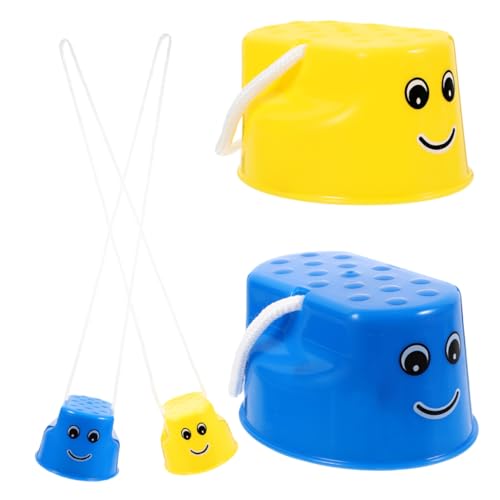 Abaodam 2 Paar Kinderstelzen Kindergarten-Balance-Spielzeug Interaktives Stepper-Spielzeug Für Kleinkinder Gelb Krafttraining von Abaodam