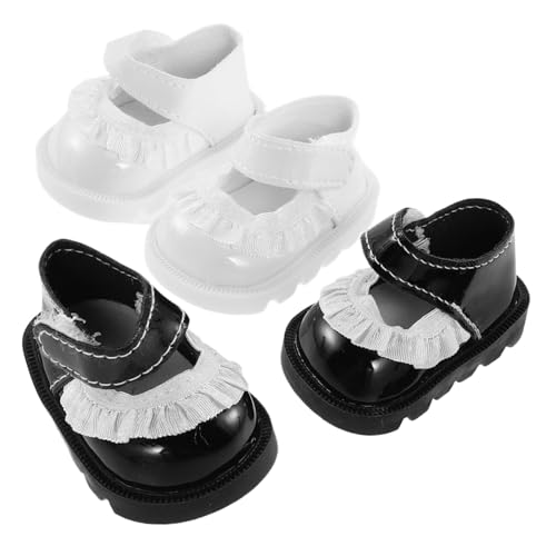 Abaodam 2 Paare Mini Puppenschuhe mit Blumen-Spitze Ersatzschuhe für Puppenhaus Strapazierfähige Miniatur Schuhe Modische Puppen Accessoires für Mädchen Kostümspiel Abaodam 2 Paare Mini Puppenschuhe mit Blumen-Spitze Ersatzschuhe für Puppenhaus Strapazierfähige Miniatur Schuhe Modische Puppen Accessoires für Mädchen Kostümspiel von Abaodam