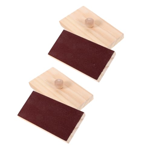 Abaodam 2 Paare Montessori Holz-sandblock Percussion Instrument für Tragbares Rhythmus Soundboard Musikinstrument Sicheres Handheld Orff Lernspielzeug für Vorschule und Früherziehung von Abaodam