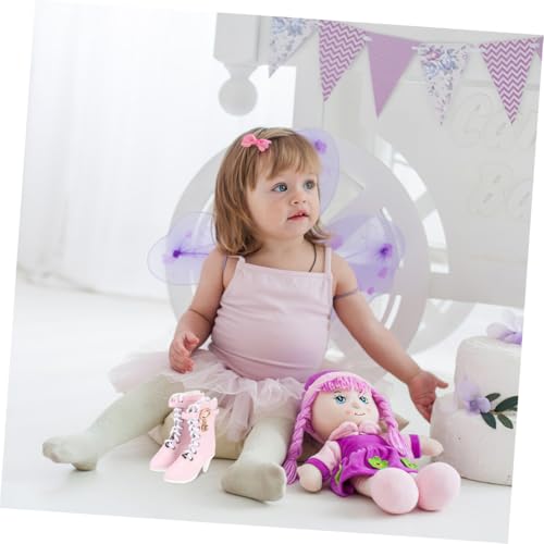 Abaodam 2 Paare Puppen High Heel Stiefel Miniatur Schuhe Modische Doll Boots für Puppen Spitzform Design als Geschenk für Mädchen und Zubehör von Abaodam