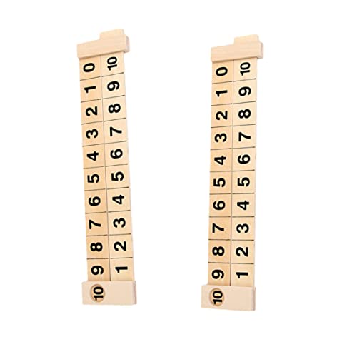 Abaodam 2 Stück Mathe-lineal Aus Holz Für Kinder 1-10 Arithmetik-lernspielzeug Mit Nicht Verformbarer Konstruktion von Abaodam