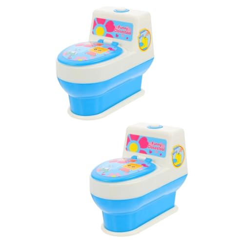 Abaodam 2 STK Simulierte Toilette Gehirnspielzeug Mini-möbel Kidcraft-spielset Badezimmertoilette Kleines Toilettenspielzeug Spielzeug Töpfchen Neuheit Kind Plastik Puzzle Haushaltsgeräte von Abaodam