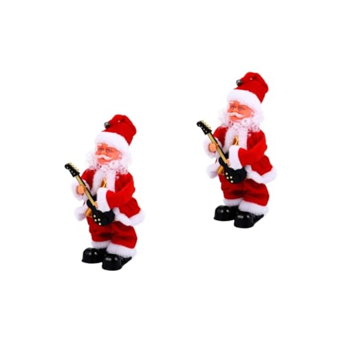 Abaodam 2 STK Weihnachts Musik für den Alten Mann Weihnachtsmann-Figur Stehender Weihnachtsmann Kinderspielzeug Spielzeug für Kinder Ornament Spielzeuge weihnachtsmann schmuck Weihnachten von Abaodam