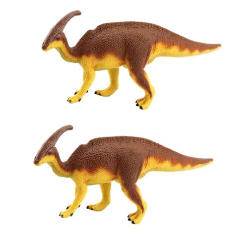 Abaodam 2 STK lebensechtes Dinosauriermodell Dino bastelset Desk Decoration Desktop Dekoration Spielzeug Modelle lebensechtes Parasaurolophus-Modell fest kleines Geschenk Kind von Abaodam
