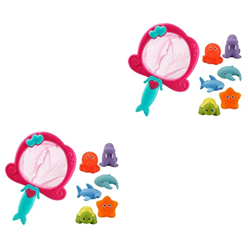 Abaodam 2 Sätze Angeln Shower Toys Aqua Spielzeug Spritzer badewanne Spielzeug aus Gummi Fischspielzeug für Kinder Badespielzeug für Babys Spielzeuge Mini-Tierspielzeug EIN Bad nehmen von Abaodam