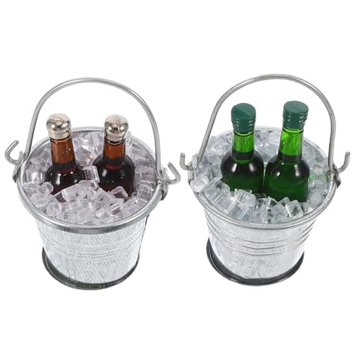 Abaodam 2 Sätze Bierflaschen Eiswürfel und Eimer Dekoration für Bar und Mikrolandschaften für Puppenhaus Zubehör Abaodam 2 Sätze Bierflaschen Eiswürfel und Eimer Dekoration für Bar und Mikrolandschaften für Puppenhaus Zubehör von Abaodam