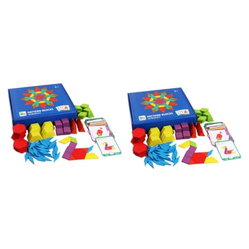 Abaodam 2 Sätze Holzpuzzles Für Kleinkinder Tangram-Puzzle-Spielzeug Geometrisches Rätsel Tangram-Puzzle-Spiele Tangram-blöcke Tangram-Puzzle Aus Holz Puzzles Aus Holz Hölzern Bambus von Abaodam