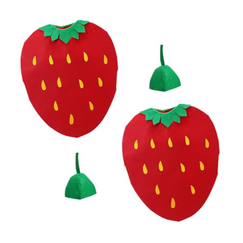 Abaodam 2 Sätze Kindergartenkostüme Kostüm Kleinkind Mädchen Ärmellos Halloween Jungs Gemüsehut-kostüm Kleinkindkostüme Obstkostüm Für Jungen Fruchtkostüm Essen Kostüm Vlies von Abaodam