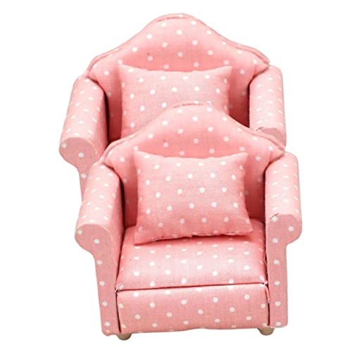 Abaodam 2 Sätze Maßstab Kleine Couch Möbelmodelle Realistische Miniaturmöbel für Kinderzimmer Dekoration von Abaodam