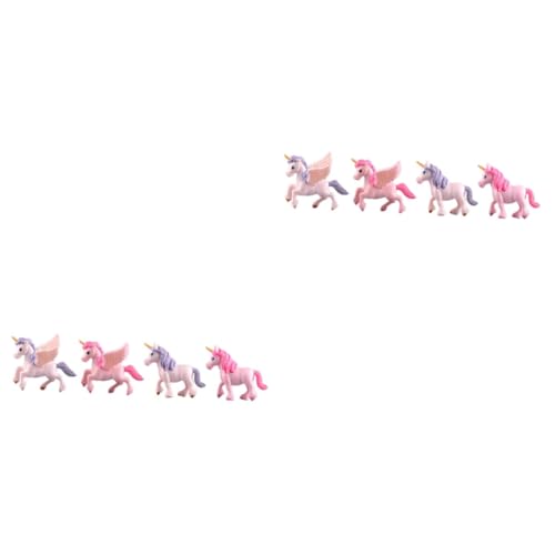 Abaodam 2 Sätze Mikro Landschaftsdekoration Fliegendes Pferd Mikro Landschafts Kuchenaufsatz Einhorn Mikro Einhorn Einhorn Ornament Einhorn Kuchen Terrarium 4 Stück * 2 von Abaodam