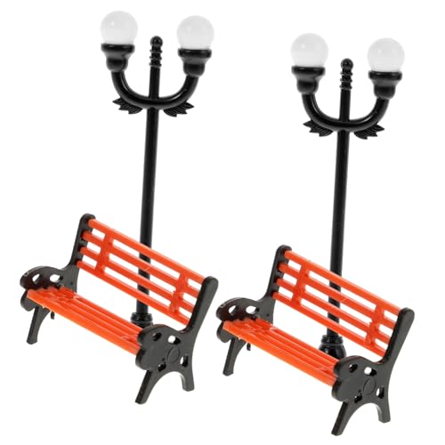 Abaodam Dekorative Miniaturbänke Straßenlaternen 2 Sets Für Kinder Puppenhaus Miniatur Spielzeug Abaodam Dekorative Miniaturbänke Straßenlaternen 2 Sets Für Kinder Puppenhaus Miniatur Spielzeug von Abaodam