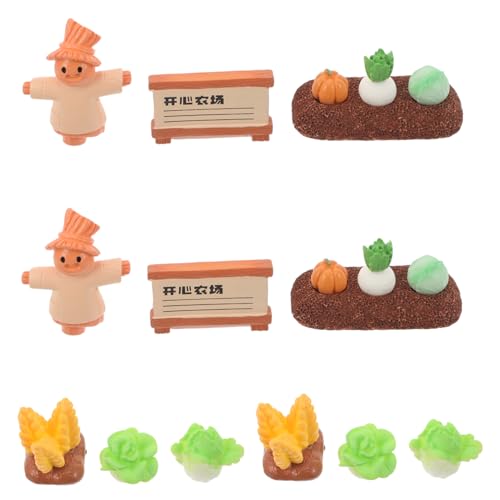 Abaodam 2 Sätze Miniatur Bauernhof Zubehör mit Realistischem Vogelscheuche und Gemüse DIY Gartenlandschaft Modell Detailreiche Puppenhaus Farm Dekoration für Kreative Bastelprojekte Abaodam 2 Sätze Miniatur Bauernhof Zubehör mit Realistischem Vogelscheuche und Gemüse DIY Gartenlandschaft Modell Detailreiche Puppenhaus Farm Dekoration für Kreative Bastelprojekte von Abaodam
