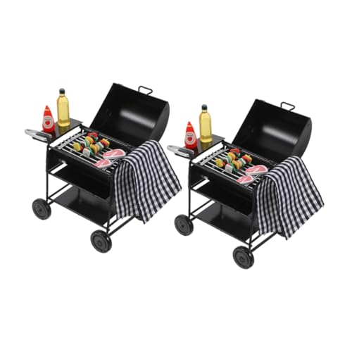Abaodam 2 Sätze Miniatur Dollhouse Grill Set Teilig Schwarzer Metall BBQ Ofen mit Deko Essen Kompaktes Puppenhaus Küchenzubehör für Realistisches Outdoor Spiel und Kreative Miniatur Szenen Abaodam 2 Sätze Miniatur Dollhouse Grill Set Teilig Schwarzer Metall BBQ Ofen mit Deko Essen Kompaktes Puppenhaus Küchenzubehör für Realistisches Outdoor Spiel und Kreative Miniatur Szenen von Abaodam