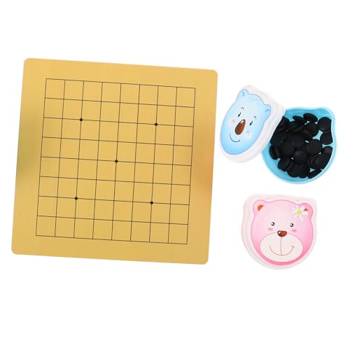 Abaodam 2 Sätze Miniatur Weiqi Holzspielbrett Niedliche Schachschale Fördert Kognitive Fähigkeiten Tragbar für Reisen und Lernspiele von Abaodam